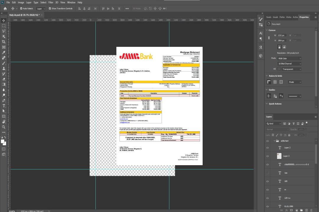 Modèle Word et PDF de relevé hypothécaire de la Jamaica JMMB Bank Limited template Modèle Word et PDF de relevé hypothécaire de la Jamaica JMMB Bank Limited template